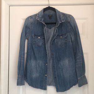 J crew denim button down shirt
